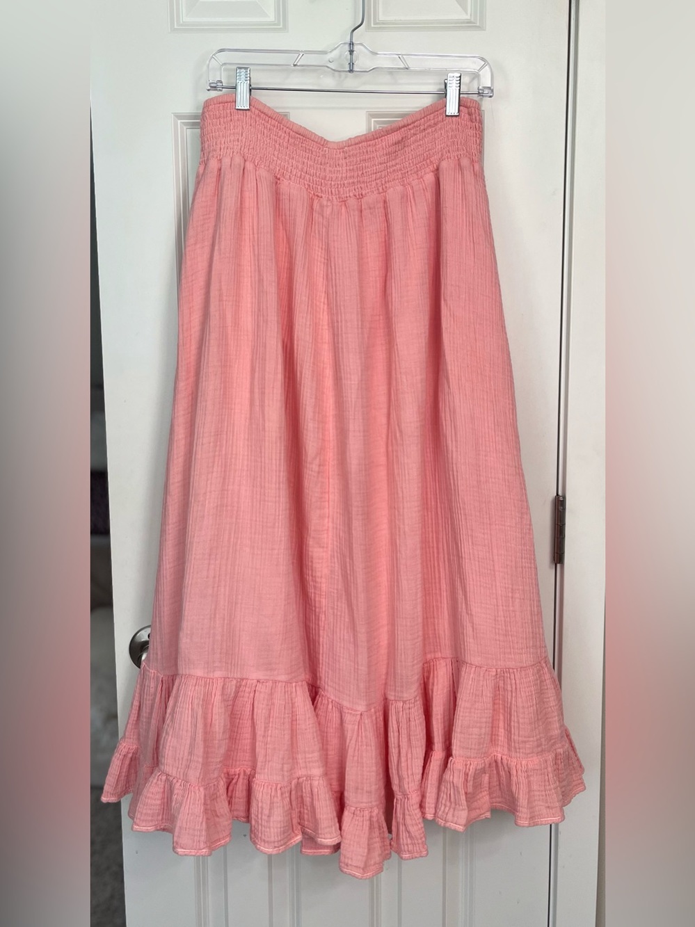 American Eagle Outfitters Peach Maxi Skirt with Ruffle Hem - Picture 2 of 3